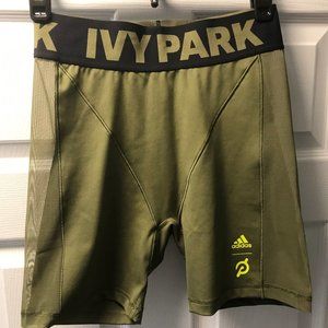 Adidas Women's IVY PARK Peloton Focus Olive Cycling Shorts HG0574